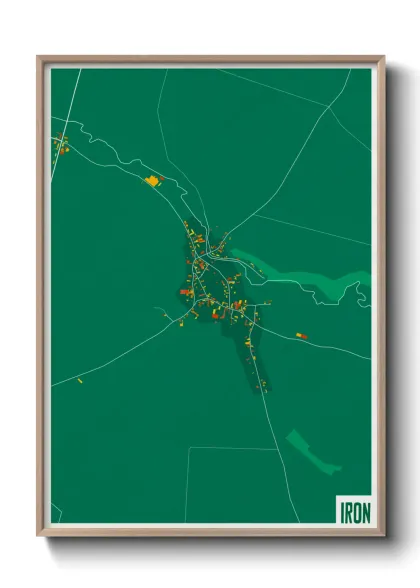 Une affiche de carte sur Iron