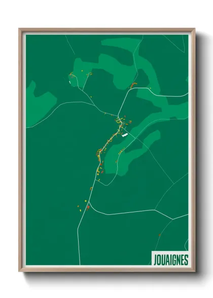 Une affiche de carte sur Jouaignes