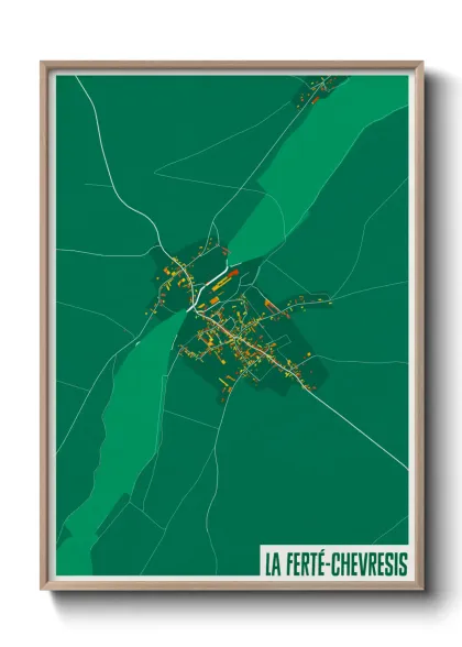 Une affiche de carte sur La Ferté-Chevresis