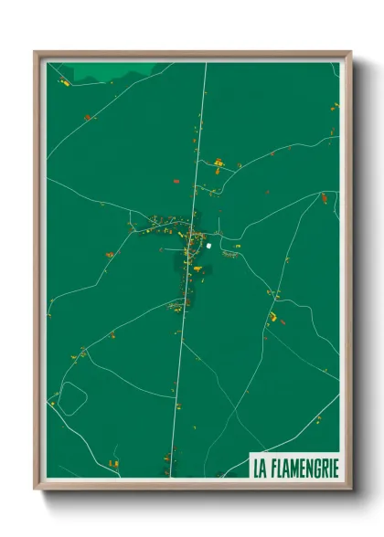 Une affiche de carte sur La Flamengrie