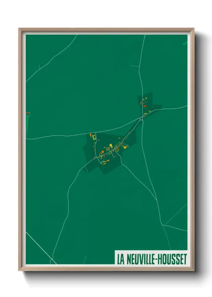 Une affiche de carte sur La Neuville-Housset