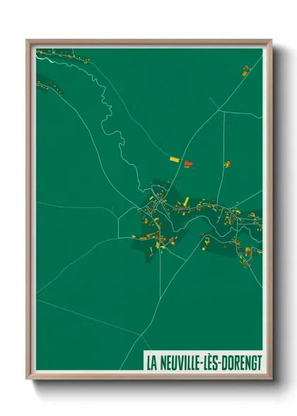Une affiche de carte sur La Neuville-lès-Dorengt