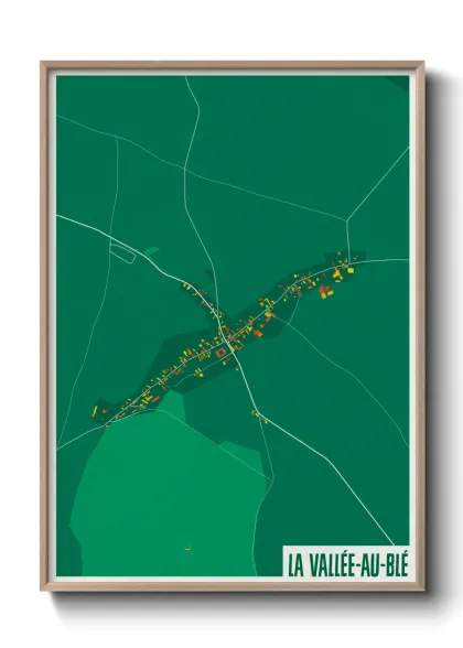 Une affiche de carte sur La Vallée-au-Blé