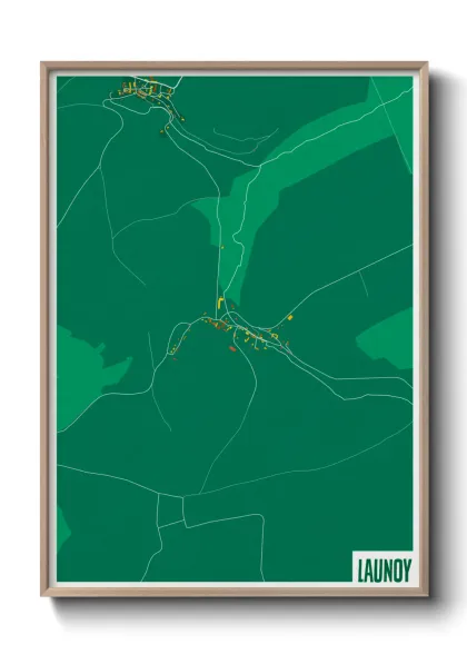 Une affiche de carte sur Launoy