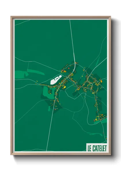 Une affiche de carte sur Le Catelet