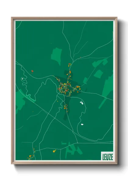 Une affiche de carte sur Leuze