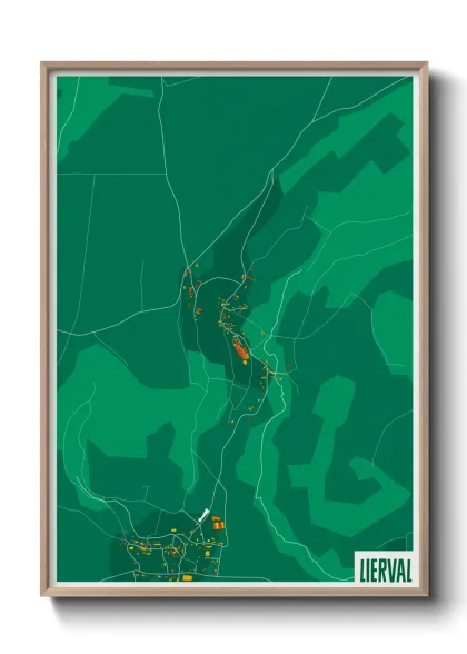 Une affiche de carte sur Lierval