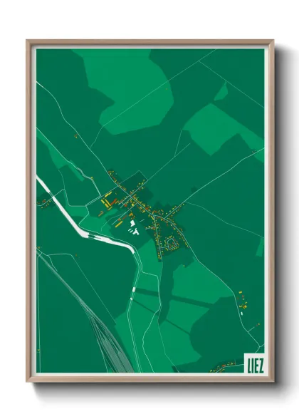 Une affiche de carte sur Liez