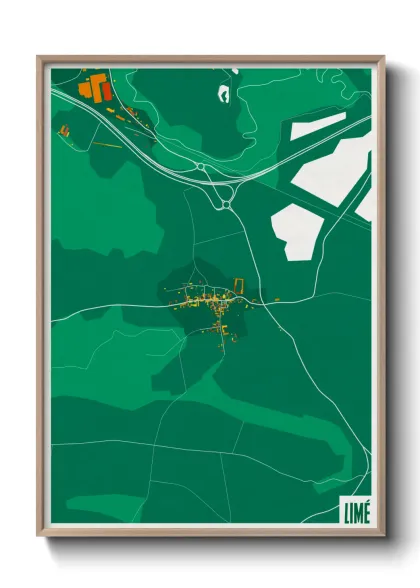 Une affiche de carte sur Limé