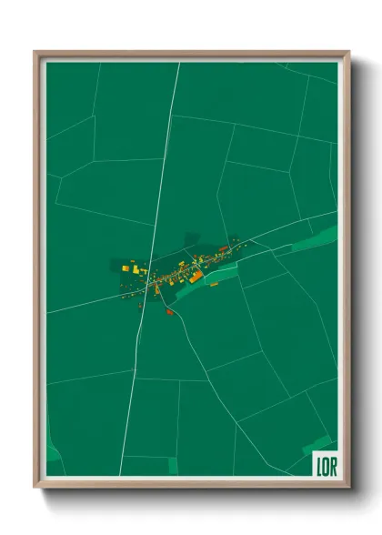 Une affiche de carte sur Lor