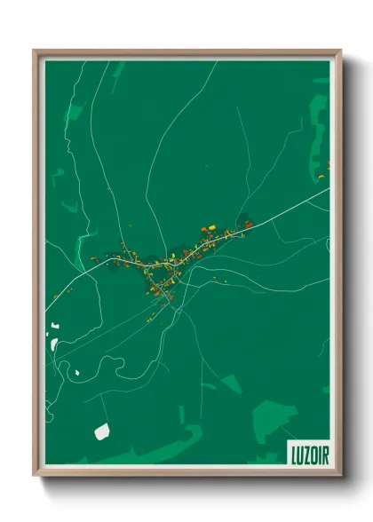 Une affiche de carte sur Luzoir