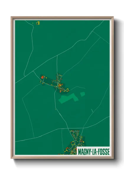 Une affiche de carte sur Magny-la-Fosse