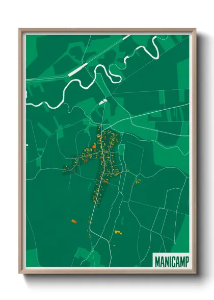 Une affiche de carte sur Manicamp