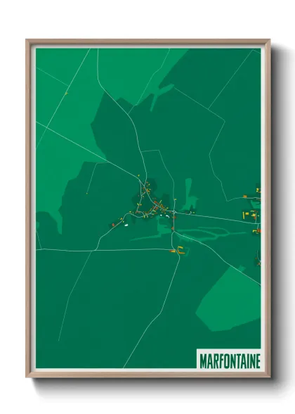 Une affiche de carte sur Marfontaine