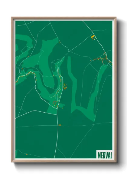 Une affiche de carte sur Merval