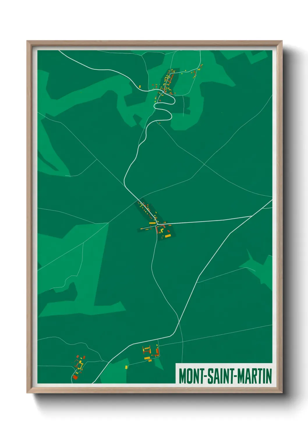 Un poster carte Mont-Saint-Martin