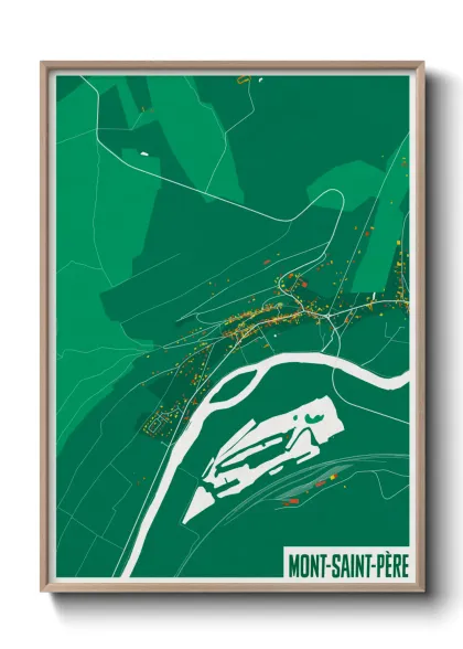 Une affiche de carte sur Mont-Saint-Père