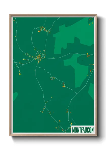 Une affiche de carte sur Montfaucon
