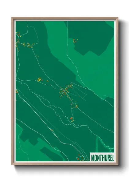 Une affiche de carte sur Monthurel