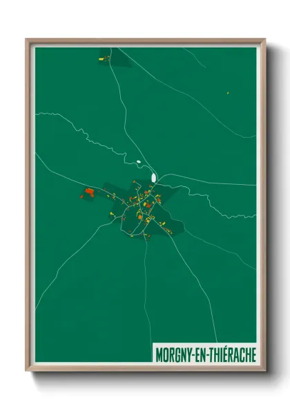 Une affiche de carte sur Morgny-en-Thiérache