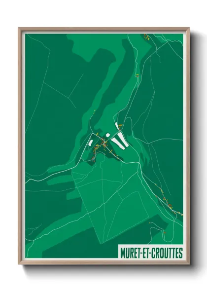 Une affiche de carte sur Muret-et-Crouttes