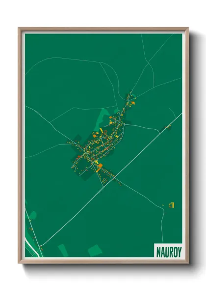 Une affiche de carte sur Nauroy