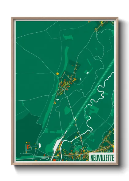 Une affiche de carte sur Neuvillette