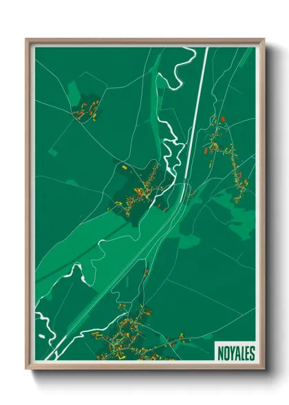 Une affiche de carte sur Noyales