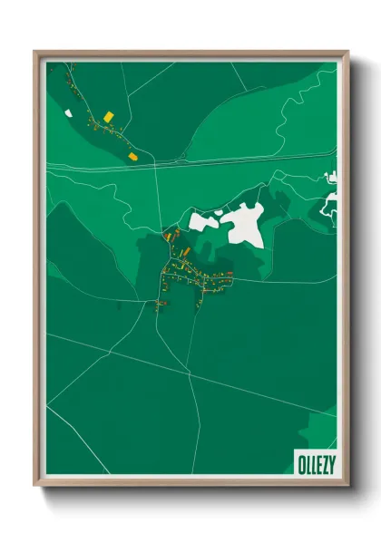 Une affiche de carte sur Ollezy
