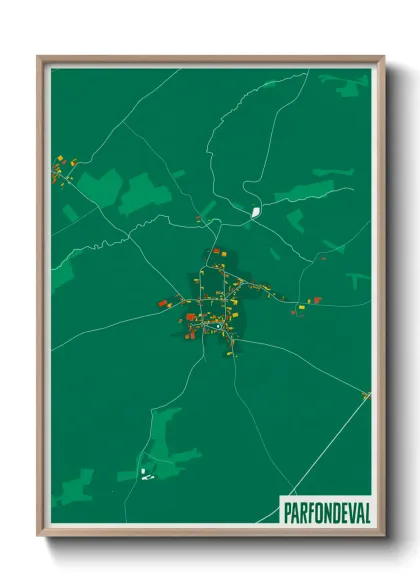 Une affiche de carte sur Parfondeval