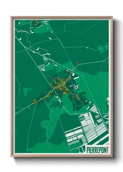 Une affiche de carte sur Pierrepont
