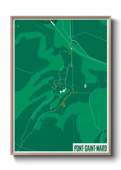 Une affiche de carte sur Pont-Saint-Mard