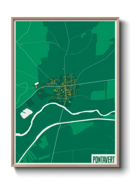 Une affiche de carte sur Pontavert