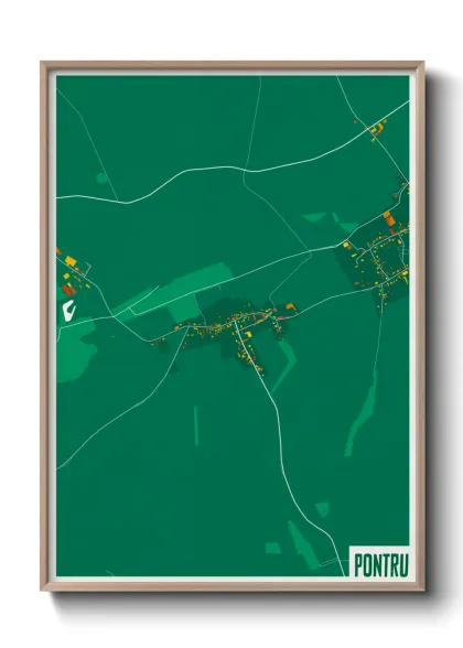 Une affiche de carte sur Pontru