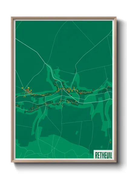 Une affiche de carte sur Retheuil