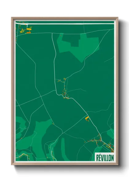 Une affiche de carte sur Révillon
