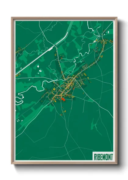 Une affiche de carte sur Ribemont