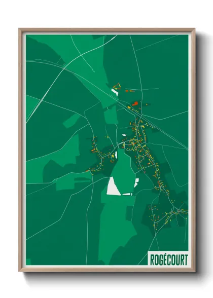 Une affiche de carte sur Rogécourt