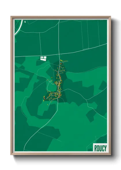 Une affiche de carte sur Roucy