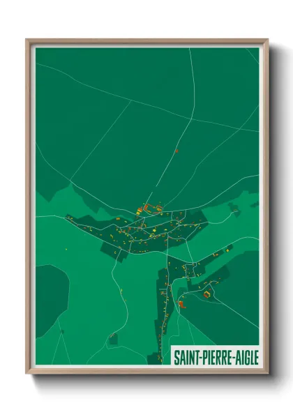 Une affiche de carte sur Saint-Pierre-Aigle