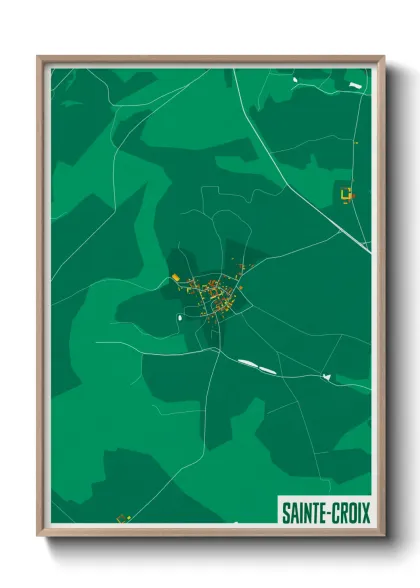 Une affiche de carte sur Sainte-Croix