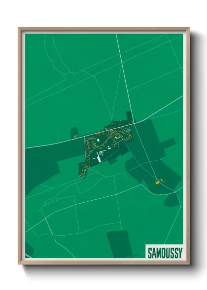 Une affiche de carte sur Samoussy