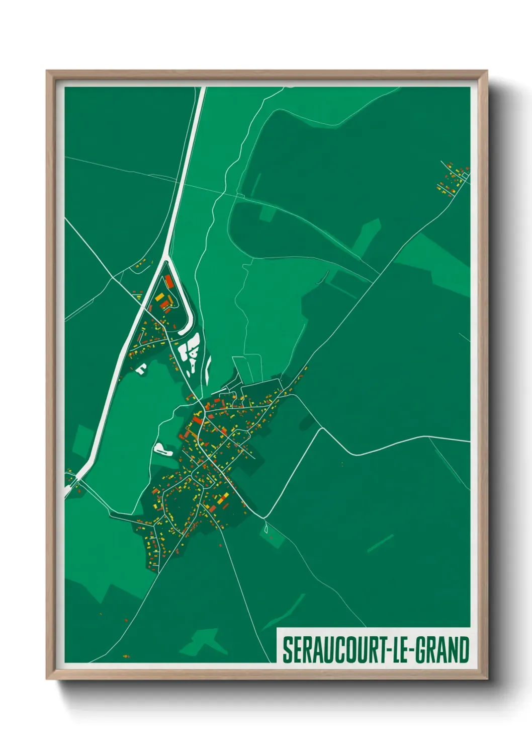 Un poster carteSeraucourt-le-Grand