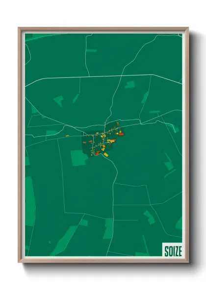 Une affiche de carte sur Soize