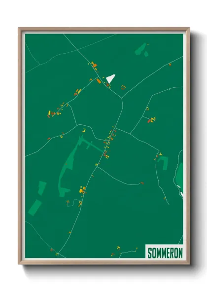 Une affiche de carte sur Sommeron