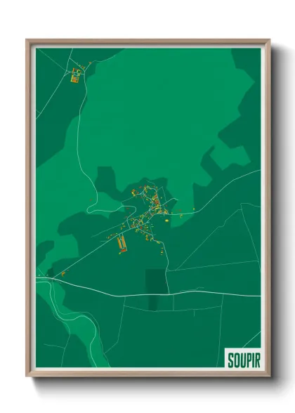 Une affiche de carte sur Soupir