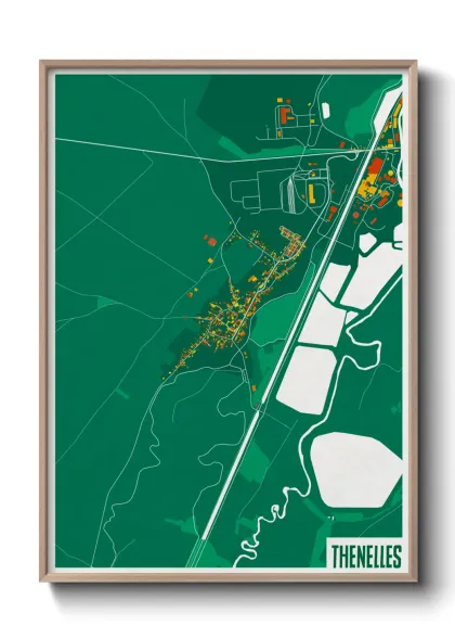Une affiche de carte sur Thenelles