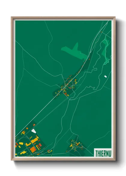 Une affiche de carte sur Thiernu