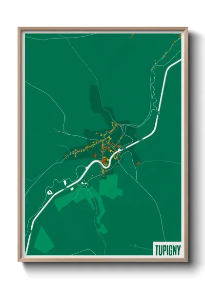 Une affiche de carte sur Tupigny