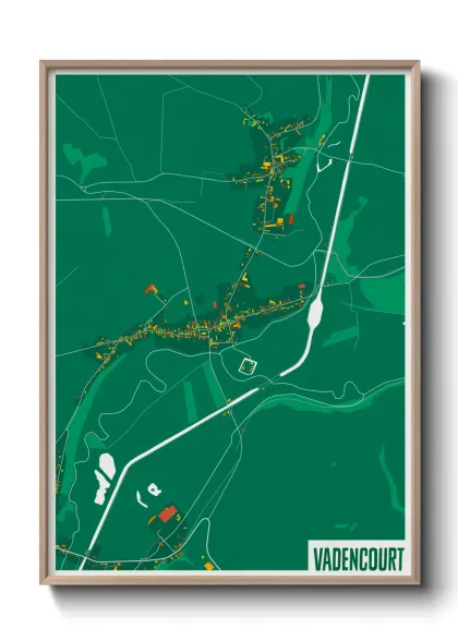 Une affiche de carte sur Vadencourt